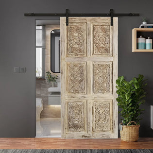  Embrace Nature's Artistry: Boutique Resort Interiors with Carved Doors