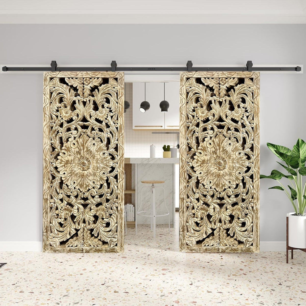 銅版画 : 有地好登「The scence of a lattice door」 The Art of Sensorial Design Featuring Vintage Lattice Carved Door