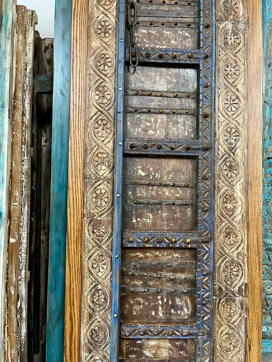Antique Indian Sliding Door, Barn Door, Vintage Bedroom door, 96x40