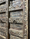 Antique Carved Barn Door Rustic Farmhouse Teak Front Door 84x41