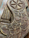 White Hues Bracket, hand carved, medieval Carved wooden dragon corbel
