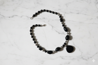 Artisan Handmade Black Onyx Pendant Necklace – Statement Jewelry for Women