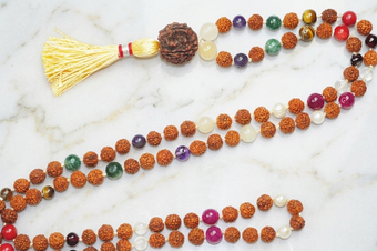 Seven Chakra Meditation Mala Beads – Prayer Japamala for Healing, Yoga & Energy Balancing