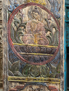 Buddha Custom Doors, Artistic Carved Doors, Vintage Budha Carved Wall Art 84x36