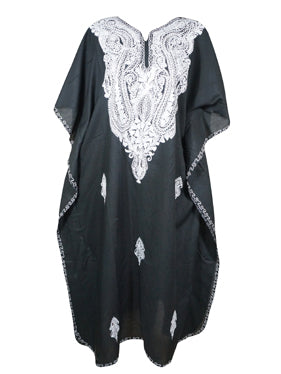 Black Kaftan Maxi Dress, Womens Evening Dress, Oversized dress, Pre wedding dress L-2X