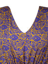 Womens Beach Dress, Maxi Kaftan, Recycle silk Purple Floral Printed Caftan