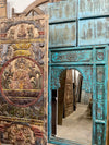 Buddha Custom Doors, Artistic Carved Doors, Vintage Budha Carved Wall Art 84x36
