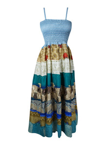  Womens Recycle Silk Maxi Dress