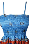 Womens Maxidress, Cobalt Beach Maxi dresses, Recycled Silk Dress S/M