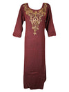 Women's Gothic Medieval Red Embroidered Long Maxi Dress, Boho maxi dresses L