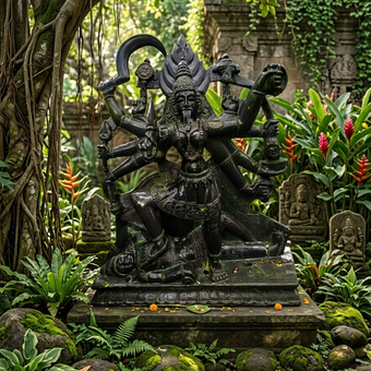 PRE ORDER Natural Stone Kali Garden Statue Handcarved Granite Stone