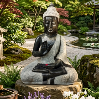 PRE ORDER-Natural Stone Custom Handcarved Granite Buddha Garden Statue