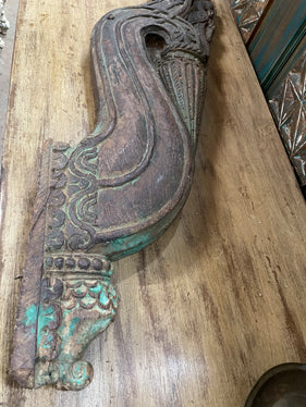 Artisan Crafted Corbel Bracket, Floating Shelf, Rustic Carved Antique Elements
