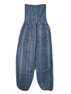 Boho Hippie Pants, Hippie Cotton Blue Harem Pants, Handmade Stripe Pants S/M/L