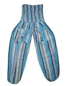   Blue Stripe Boho Comfy Harem Pants