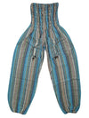  Blue Stripe Boho Comfy Harem Pants