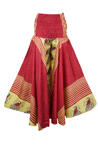 Boho-Chic Cardinal Red Palazzo Pants: Flowing, Handmade and Stylish Beachy Vibes