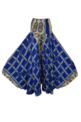 Handmade Bohemian Navy Blue Palazzo Pants Breezy, Stylish, and Effortlessly Chic SM