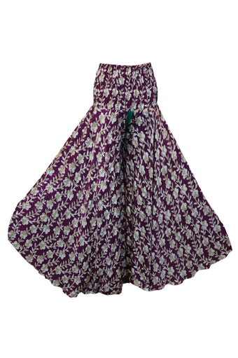 Midnight Purple Floral Boho Palazzo Pants – Handcrafted, Breezy & Effortlessly Chic SM