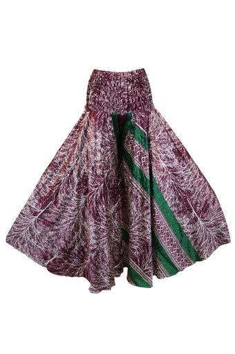 Boho Free-Flow Flare Pants, Purple Flowing Pants, Hippie Spell-Inspired Divided Pants SM