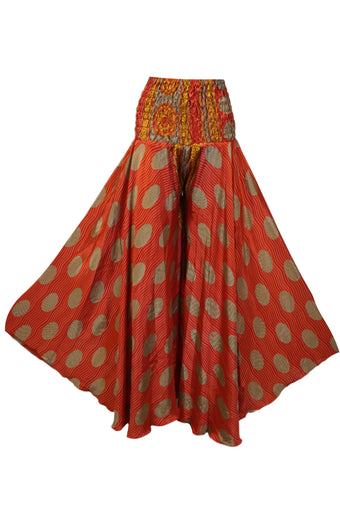 Handcrafted Boho Rose Red Palazzo Pants Flowing, Graceful, and Effortlessly Stylish SM