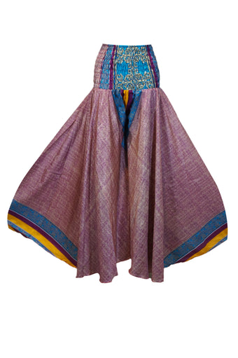 Handcrafted Dark Rouge Pink Boho Floral Palazzo Pants Effortlessly Elegant and Breezy SM