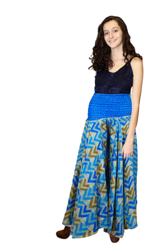 Sky Blue Boho Palazzo Pants – Handcrafted Elegance in Every Flow SM