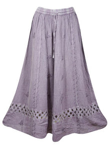  Gray Renaissance Midi Skirt