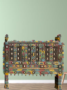 Vintage Indian wooden Damchiya, Indian Hope Chest