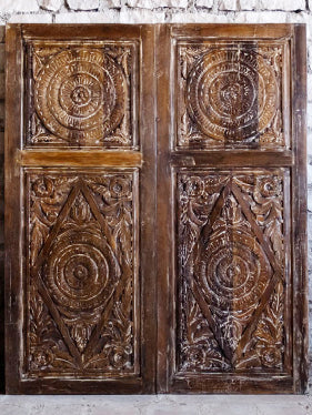 Carved Sliding Barn door, Bedroom, Natures Harmony, Interior Door, 84x36