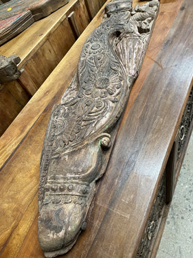 Vintage Corbel Wooden Architectural Corbels, Whitewash Bracket, hand carved