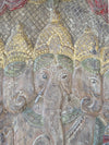 Vintage Panchmukhi Ganesha Wall Sculpture, Custom Ganesh Sliding door 72X36