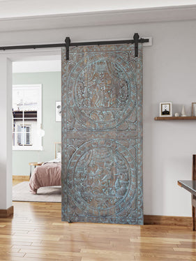 Handcarved Kamasutra Door, Custom Bedroom Door, Unique Artistic Wall Sculpture  80X36