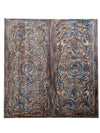 Blue Lotus Pond Barn Door, Carved Door, Sliding Door, Artistic Barndoors, Headboard 80x40