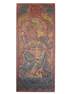 Artistic Ganesha Barn Door, Indian Art, Custom Doors, Carved Sliding Barn Door 83X36