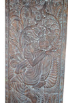 Antique Black Carved Budha Barndoor, Custom Buddha Barn Door, Hanging Door, 83X36