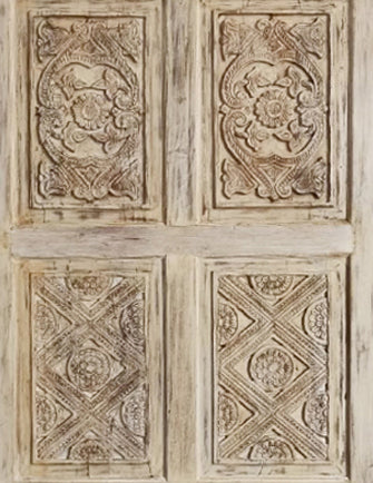 Nature Carved Doors, Sliding door, Barn Door, Limewash Bedroom Door, 96x48