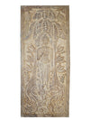 Whitewashed Buddha Barn Door, Budha Temple Altar Carving, 84