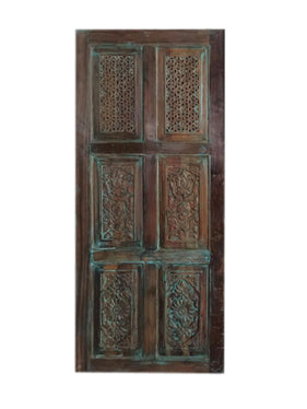 Champa Carved Barn Door, Lattice Door, Closet Door, 80
