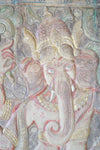Dancing Nritya Ganesha Wall Sculpture, Ganesh Door, India Art 84X41