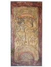 Vintage Indian Art, Shiva Parvati Wall Sculpture, Sliding Barn Door 84x41