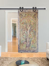 Tree of Life, Decorative Sliding Barn Door, Nature Carved Wall Art 84x41