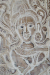 Fluting Krishna Carving, Vintage CUSTOM Sliding Door 84x41