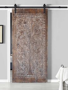  Decorative Sliding Barn Door, Tree Of Life, Kalpavriksha Panel 84x41
