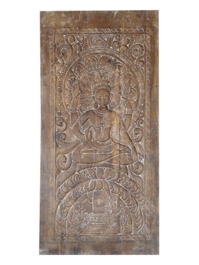 Meditating Shiva Door, Adiyogi Wall Art, Sliding Barn Door 84x41