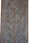 Tree of Life Carved Door, Vintage Custom Sliding Barn Door 96x40