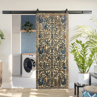 Tree Of Life Carved Door Colorful Birds Decorative Barn Door 96x42