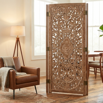 Vintage Carved Jali Barn Door