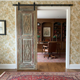 Antique Carved Door Distress Wood French Bedroom Doors