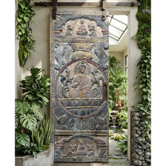 Vintage Carved Buddha Wall Art